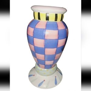 Interior Accents Lumination Tea Light Candle Holder Hand Painted 7.5" RARE